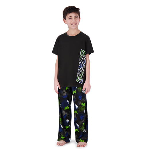 Boys Pajamas  Black Gamer, 3-Pc Set