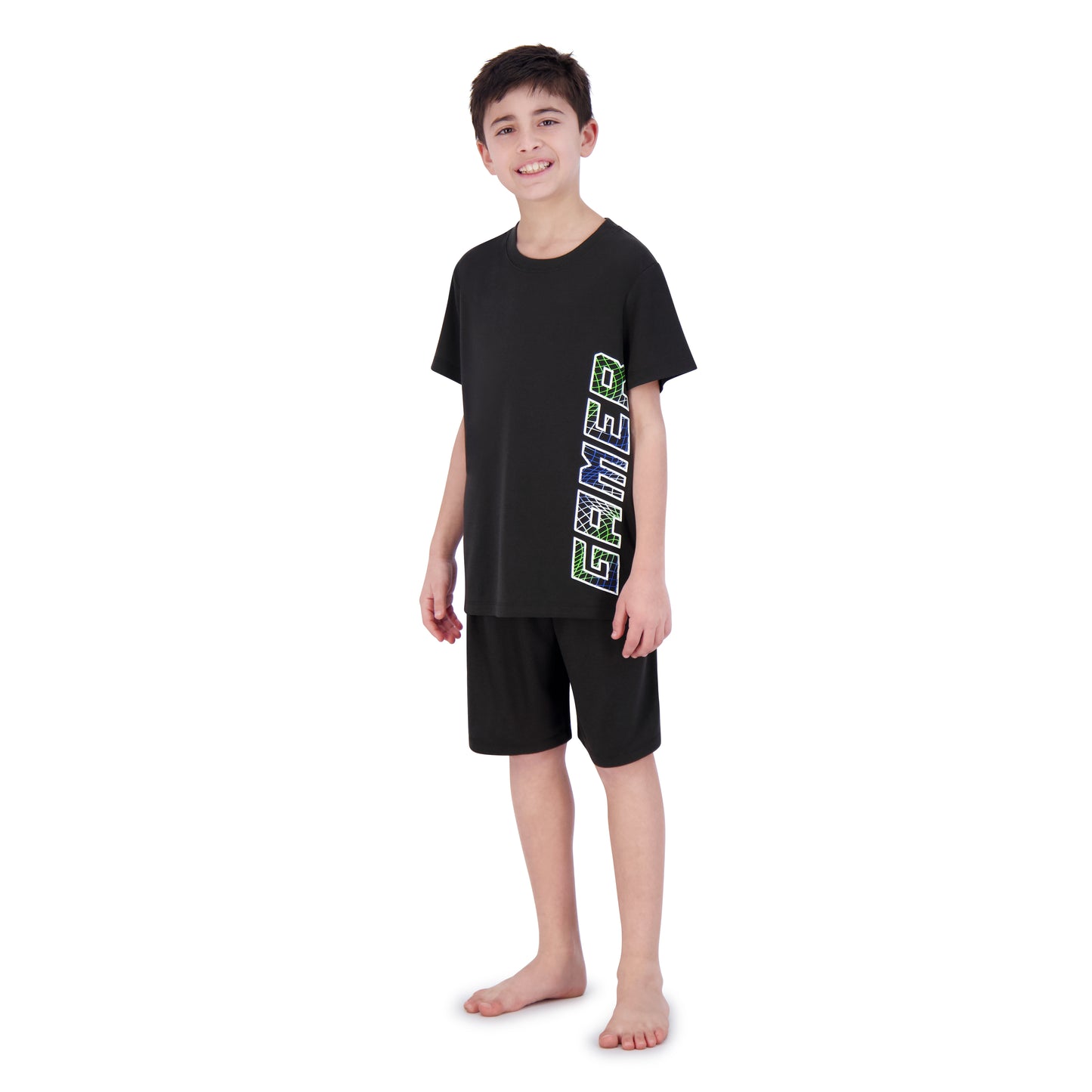Boys Pajamas  Black Gamer, 3-Pc Set