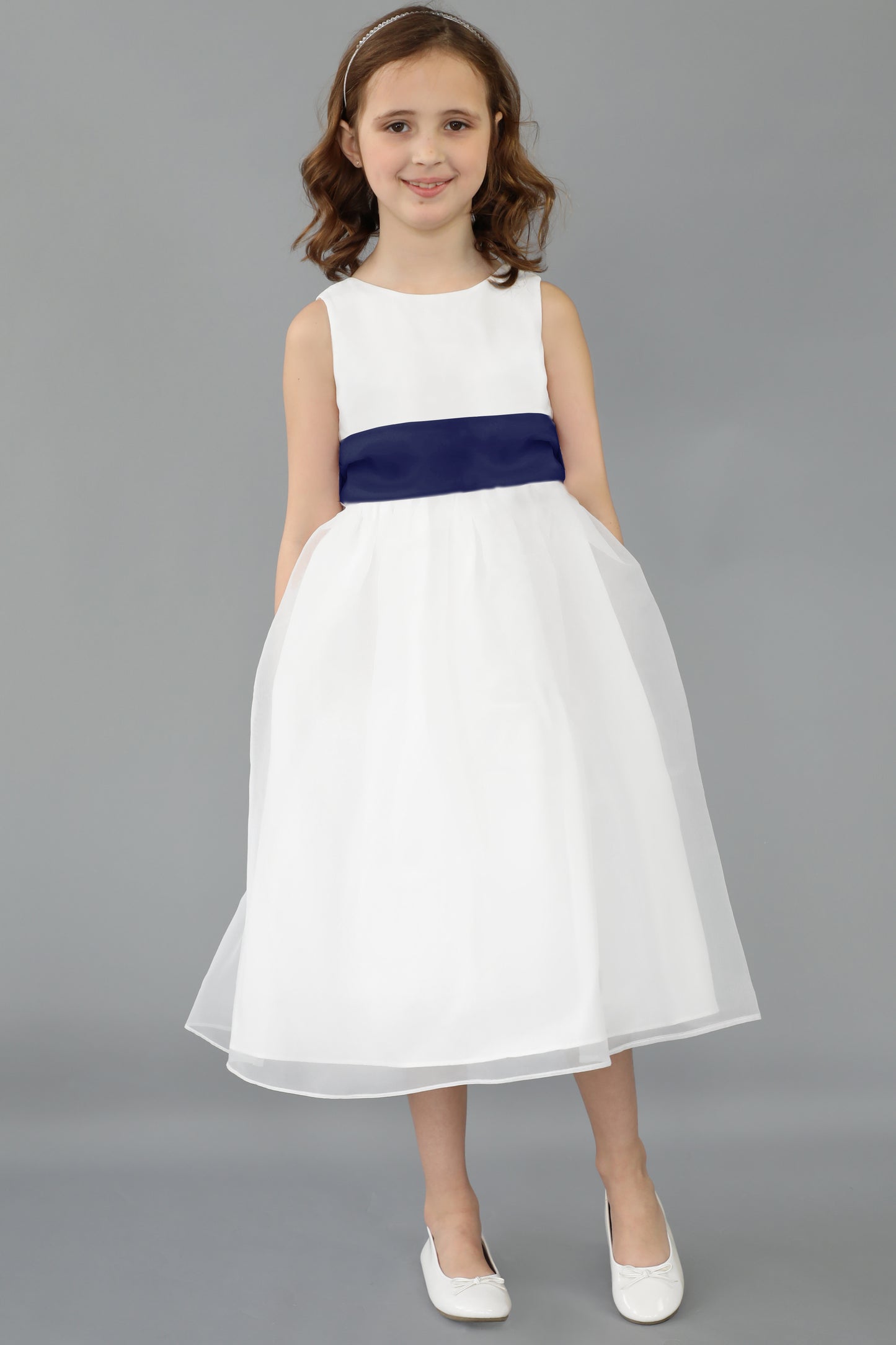 The Organza Dress- Customizable with 17 Sash Colors!