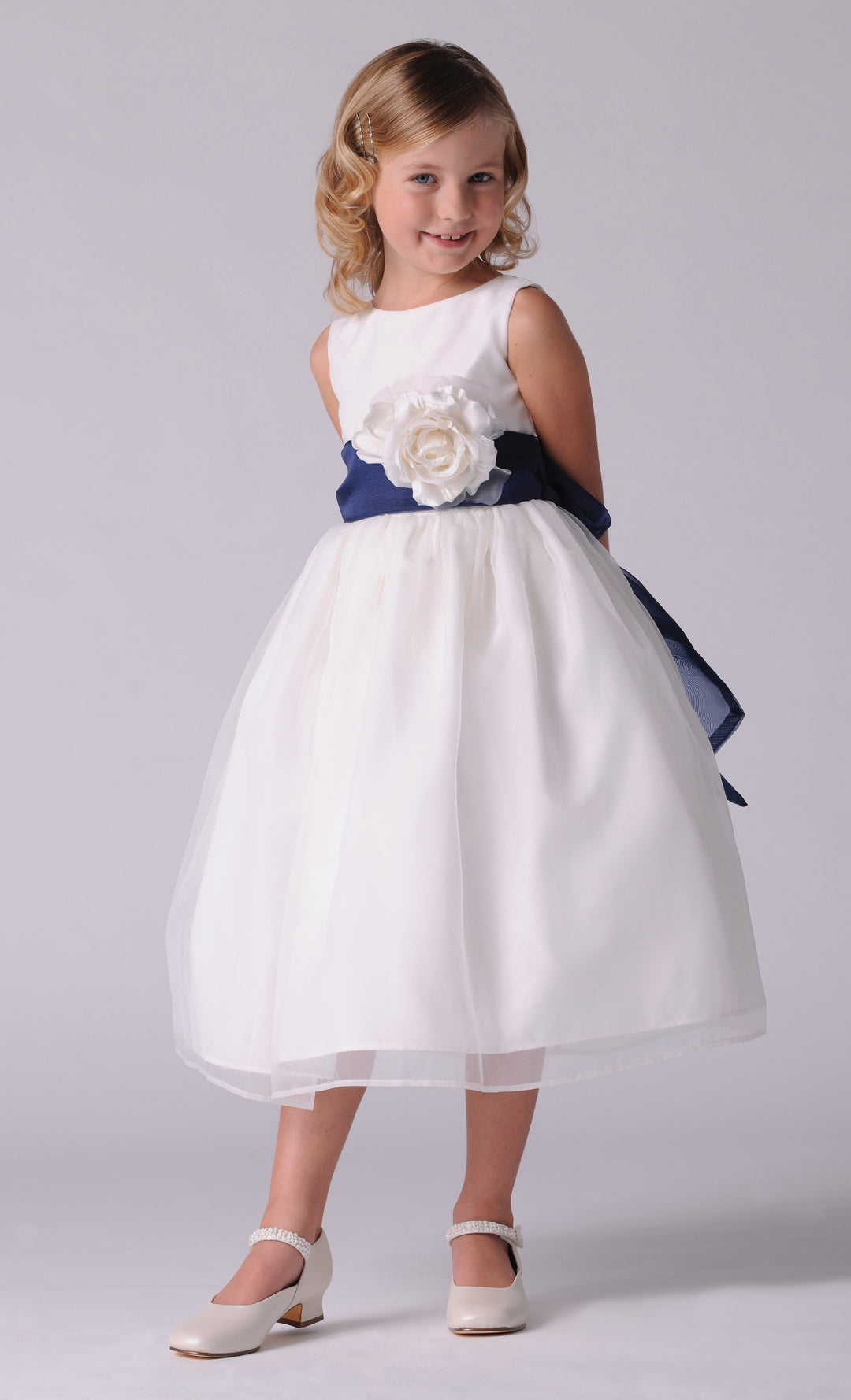open lace back dress 2Bunnies Girls' 12M-10yr Organza Puff Sleeve Babydoll Fit & Flare Dress Dusty Pink 3-4 Years