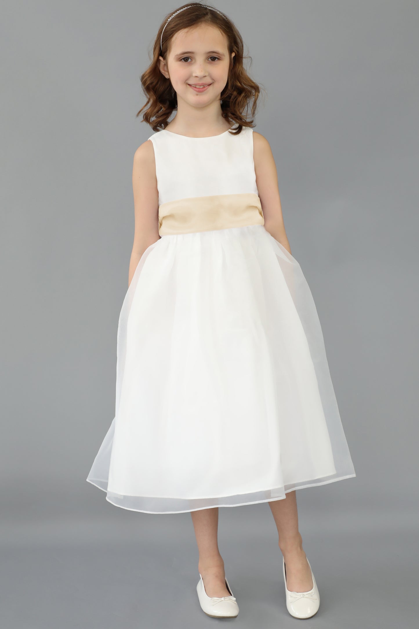 The Organza Dress- Customizable with 17 Sash Colors!