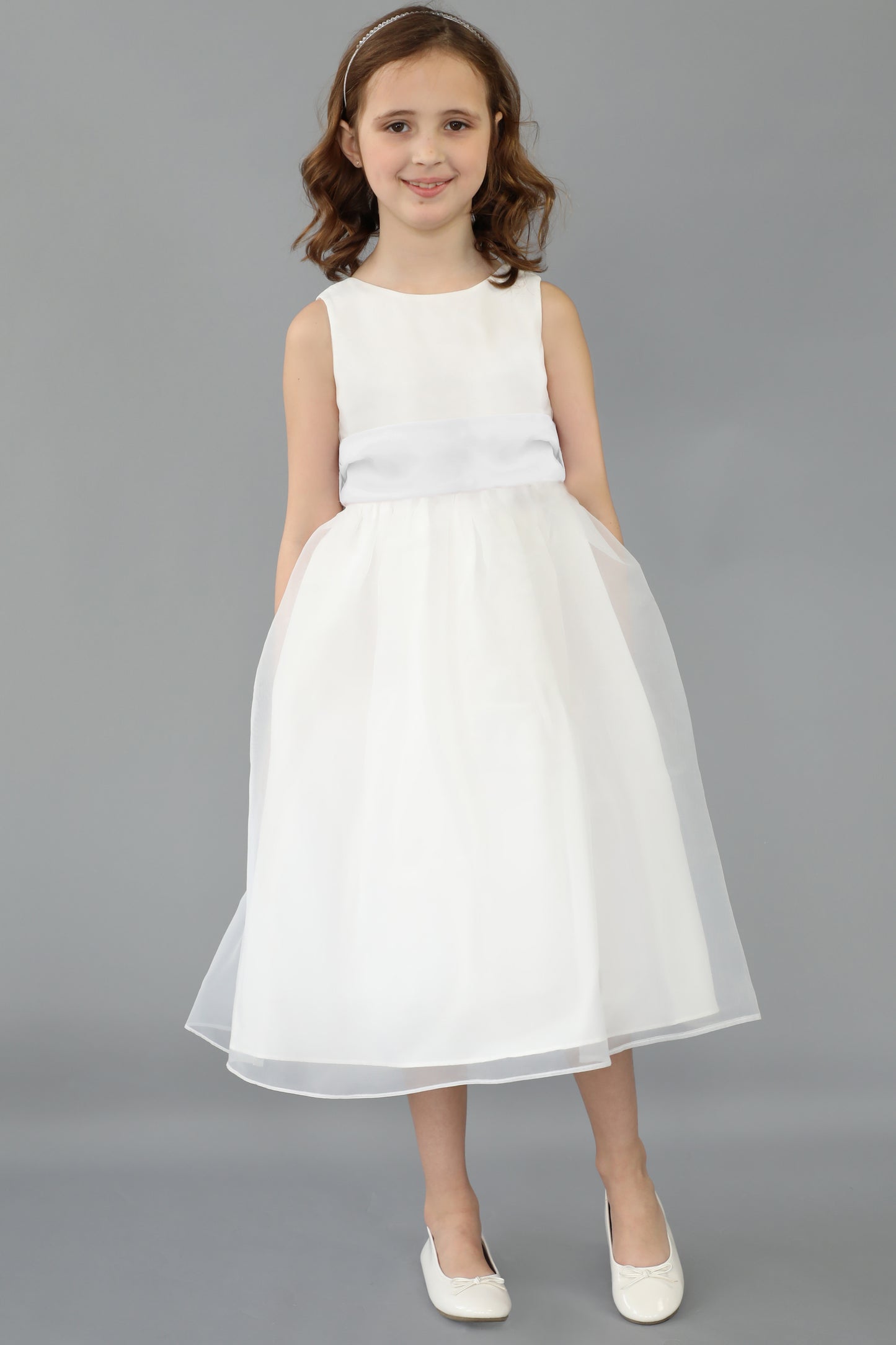 The Organza Dress- Customizable with 17 Sash Colors!