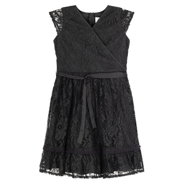 Girls Black Lace Dress, Size 7-16 – Us Angels